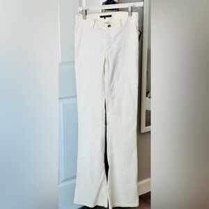 Theory Cream Denim Trousers